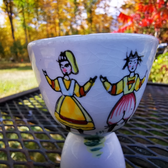 Vintage Japan Double Ended Ceramic Egg Cup - Picture 3 of 14